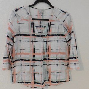 Van Heusen Blouse S/P Womens Pull Over 3/4 Sleeves Casual Wear